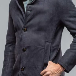 Piney Shearling In Navy -Dune Shop gimo s piney shearling in navy mens outerwear shearling axels vail 38336929628394