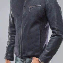 Recontato Shearling Moto Jacket -Dune Shop gimo s recontato shearling moto jacket mens outerwear shearling axels vail 29833987326141