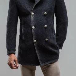 St. Christoff Wool Jacket In Navy