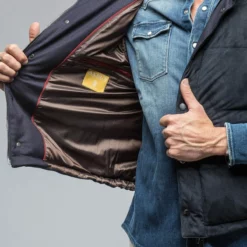 Two Arrows Vest In Navy 9 Two Arrows Vest In Navy -Dune Shop gimo s two arrows vest in navy mens outerwear leather axels vail 38663102660842 1