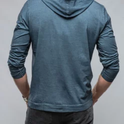 Ventura Hooded Tee In Midnight Blue -Dune Shop gimo s ventura hooded tee in midnight blue mens shirts t shirts axels vail 37429508047082