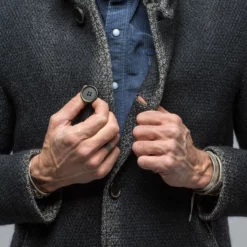 Winston Shearling Trim Coat In Washed Navy -Dune Shop gimo s winston shearling trim coat in washed navy mens outerwear cloth axels vail 38663037124842