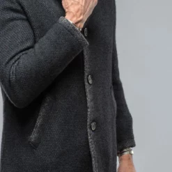 Winston Shearling Trim Coat In Washed Navy -Dune Shop gimo s winston shearling trim coat in washed navy mens outerwear cloth axels vail 38663037223146