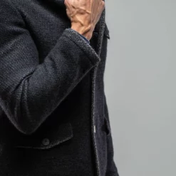 Wren Wool Coat W/ Zipper In Navy -Dune Shop gimo s wren wool coat w zipper in navy mens outerwear cloth axels vail 38512923050218