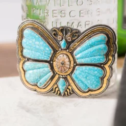 Lee Downey Kingman Turquoise Butterfly 7 Lee Downey Kingman Turquoise Butterfly -Dune Shop lee downey lee downey kingman turquoise butterfly belts and buckles lee downey axels vail 16010866950237