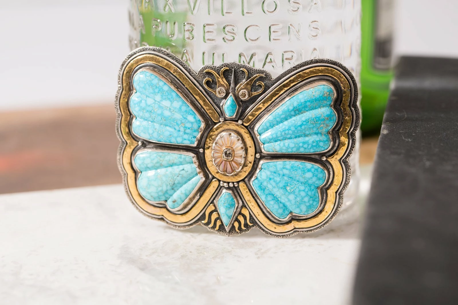 Lee Downey Kingman Turquoise Butterfly 4 Lee Downey Kingman Turquoise Butterfly - Image 4