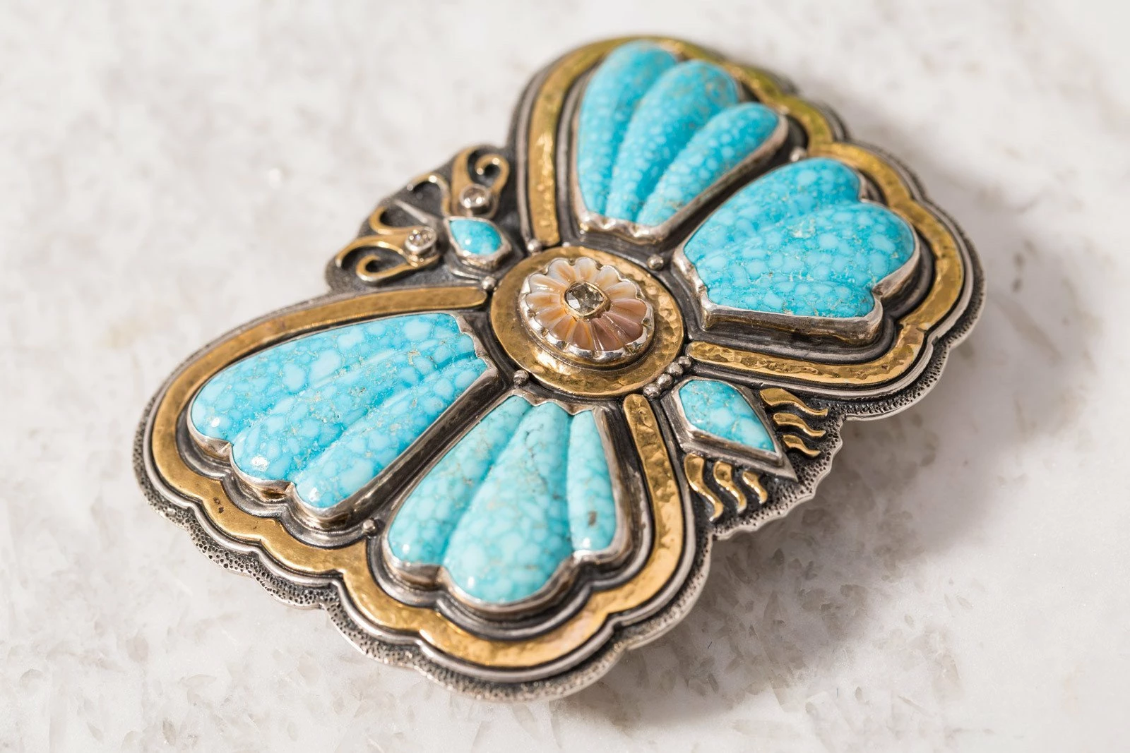 Lee Downey Kingman Turquoise Butterfly 2 Lee Downey Kingman Turquoise Butterfly - Image 2