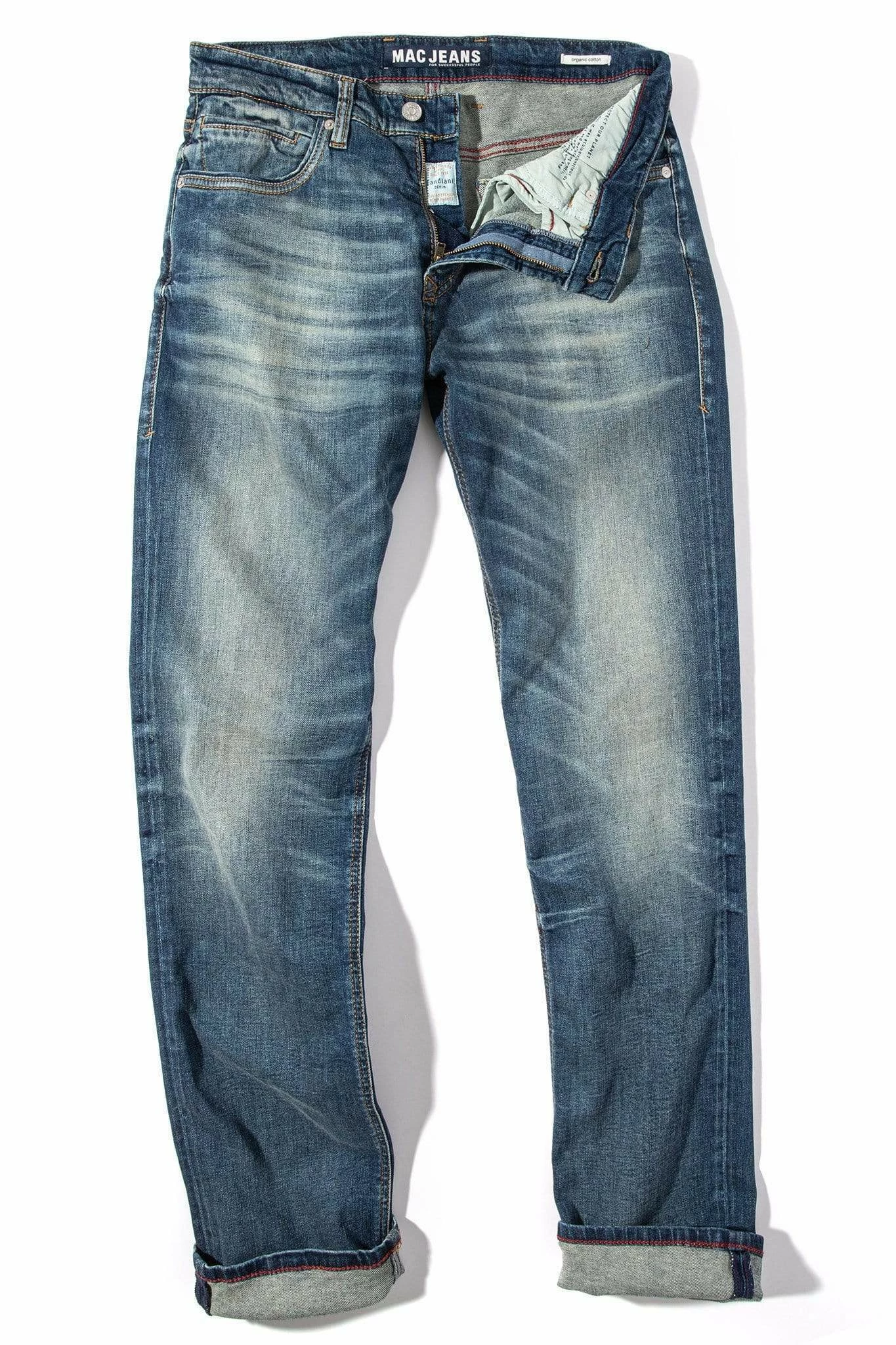 MAC Arne Pipe Jeans In Original Blue Extreme Wash 1 MAC Arne Pipe Jeans In Original Blue Extreme Wash