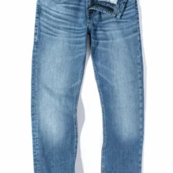 MAC Arne Pipe Jeans In Mid Blue Japanese Vintage Wash