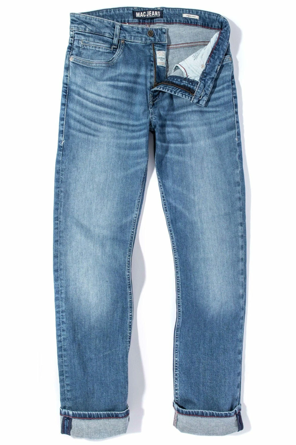 MAC Arne Pipe Jeans In Mid Blue Japanese Vintage Wash 1 MAC Arne Pipe Jeans In Mid Blue Japanese Vintage Wash