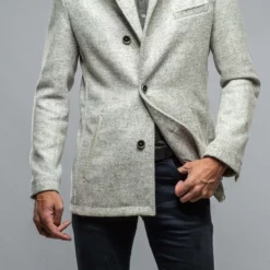 Tasman Topcoat With Snakeskin Trim