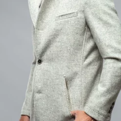 Tasman Topcoat With Snakeskin Trim -Dune Shop robert comstock tasman top coat with snake skin trim mens outerwear cloth axels vail 38114737422570