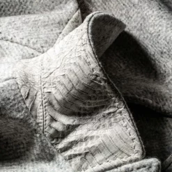 Tasman Topcoat With Snakeskin Trim -Dune Shop robert comstock tasman top coat with snakeskin trim mens outerwear cloth axels vail 38143847137514