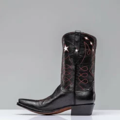 Black Goat W/ Star Inlay -Dune Shop stallion boots black goat w star inlay mens cowboy boots axels vail 28793090998461
