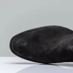 Black Suede Round Toe Zorro -Dune Shop stallion boots black suede round toe zorro mens cowboy boots axels vail 29813136621757