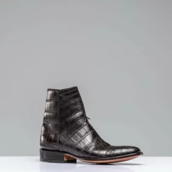 Chocolate Crocodile Chelsea Boots