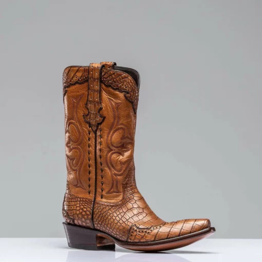 Cognac Alligator Majestic Boots -Dune Shop stallion boots cognac alligator majestic boots mens cowboy boots axels vail 28793287442621