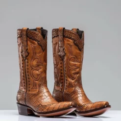 Cognac Alligator Majestic Boots -Dune Shop stallion boots cognac alligator majestic boots mens cowboy boots axels vail 29654525116605