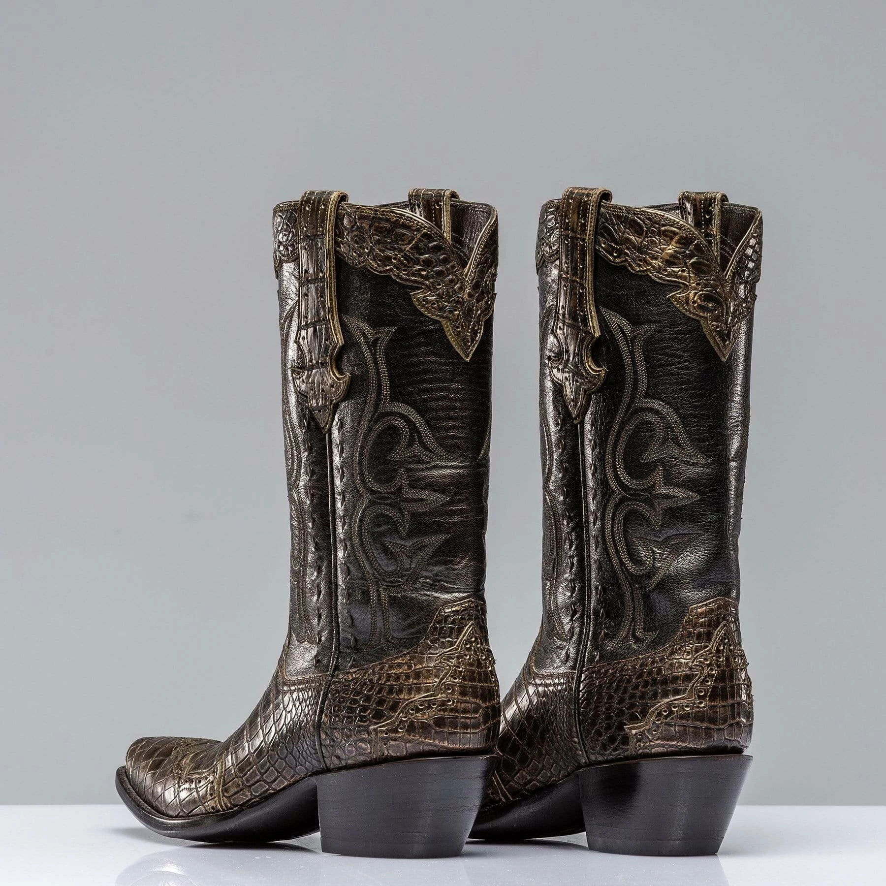 Olive Pearlized Majestic Boots 3 Olive Pearlized Majestic Boots - Image 3
