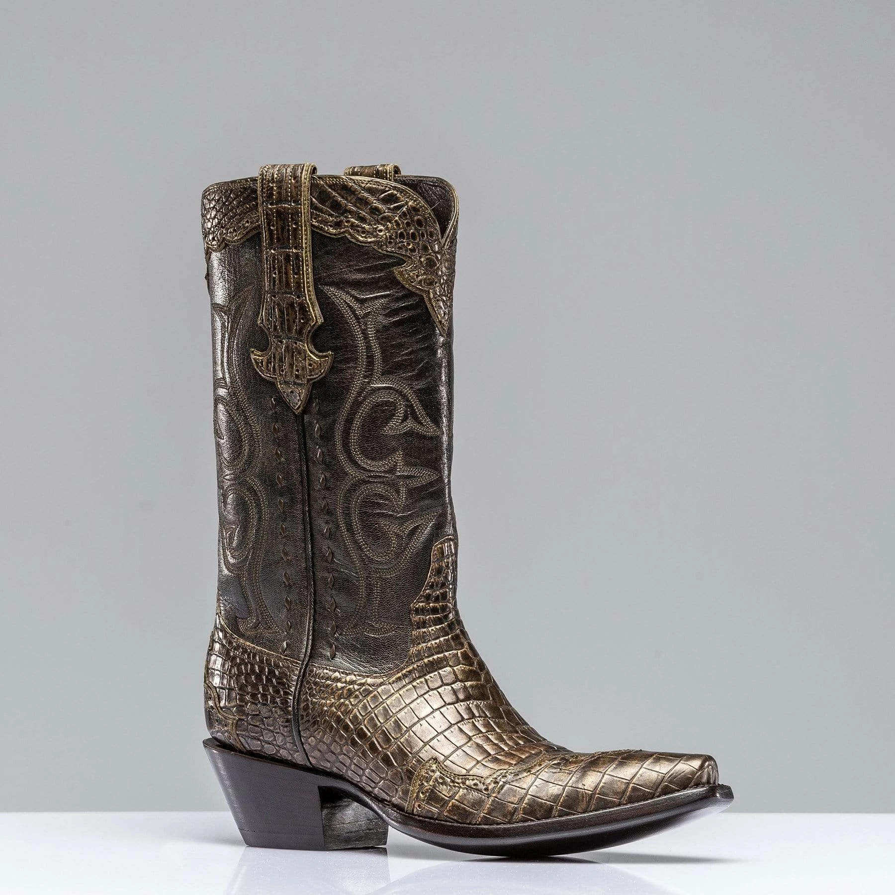 Olive Pearlized Majestic Boots 1 Olive Pearlized Majestic Boots