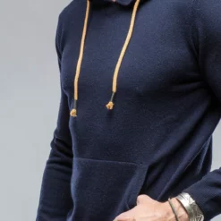 Florio Hooded Cashmere Sweater In Navy -Dune Shop stile latino florio hooded cashmere sweater in navy mens sweaters axels vail 38819036561642