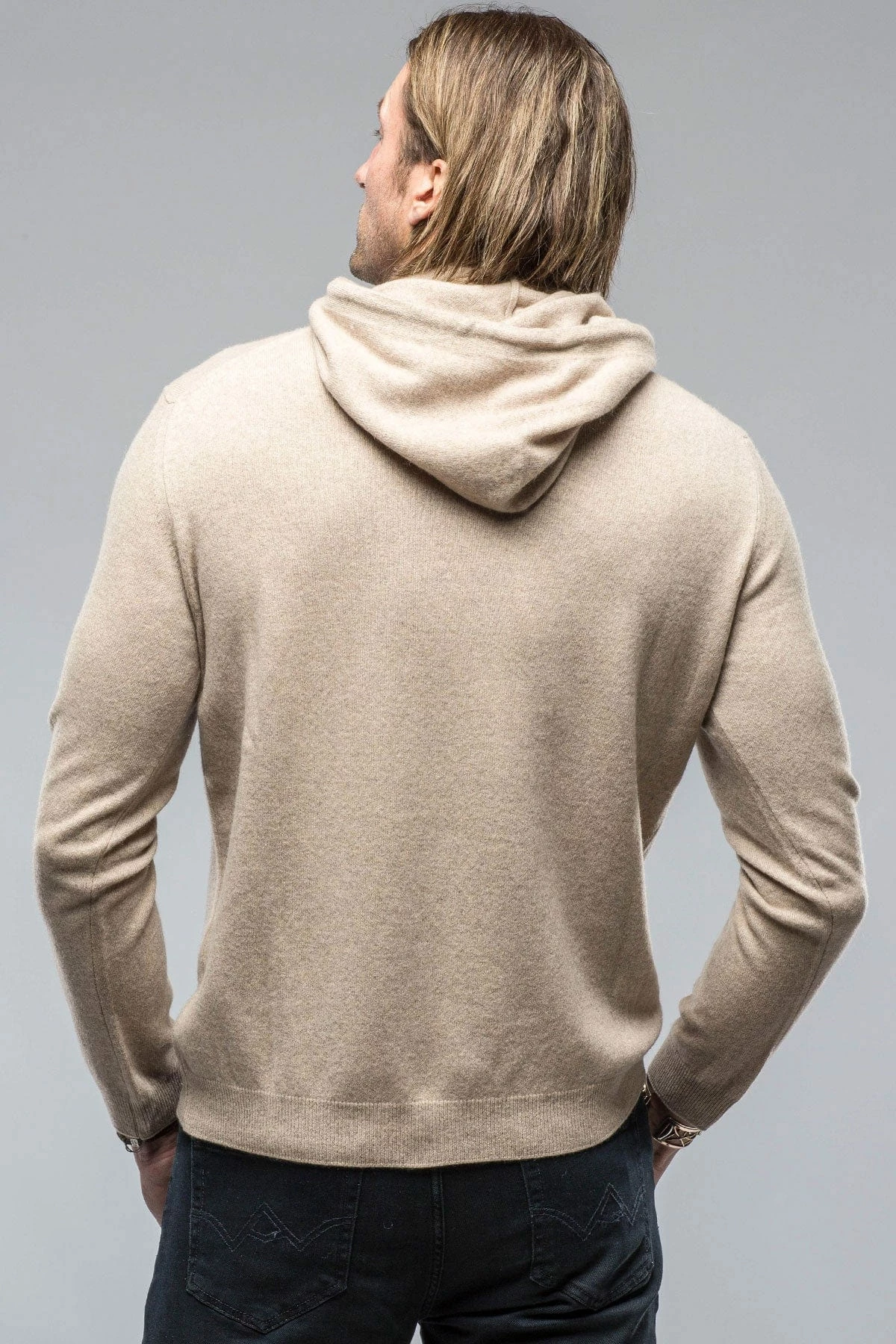 Florio Hooded Cashmere Sweater In Sand 2 Florio Hooded Cashmere Sweater In Sand - Image 2
