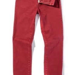 Ryland Rugged Soft Touch Cotton Jeans In Cherry